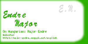 endre major business card